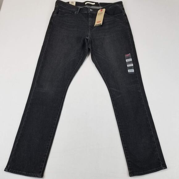 Levis Mid Rise Skinny Jeans Womens 16 Black Stretch Sculpt W33 L30 NWT Pants - Picture 16 of 16